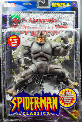 2001 ToyBiz Marvel Legends Series II Spider-Man Classics  Rhino & Comic Book