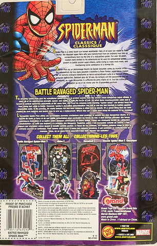 2001 Toy Biz Marvel Battle Ravaged Spider-Man Mini-Poster Variant Action Figure