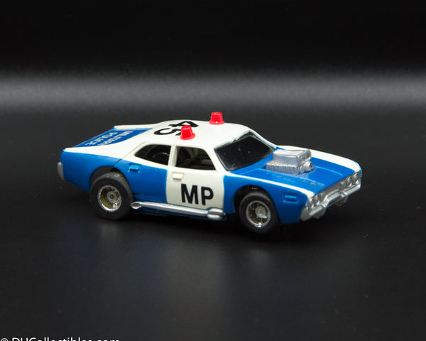 USED Tyco HO Blue w/ White Military Police Slot Car