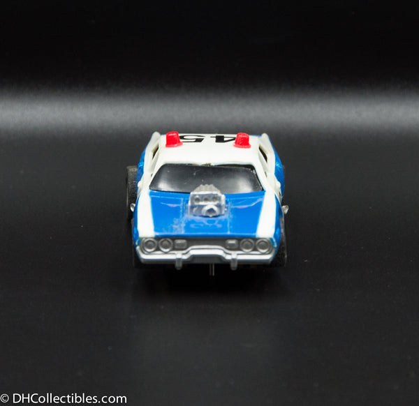 USED Tyco HO Blue w/ White Military Police Slot Car