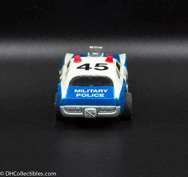 USED Tyco HO Blue w/ White Military Police Slot Car