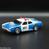 USED Tyco HO Blue w/ White Military Police Slot Car