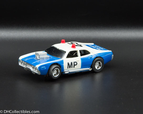 USED Tyco HO Blue w/ White Military Police Slot Car