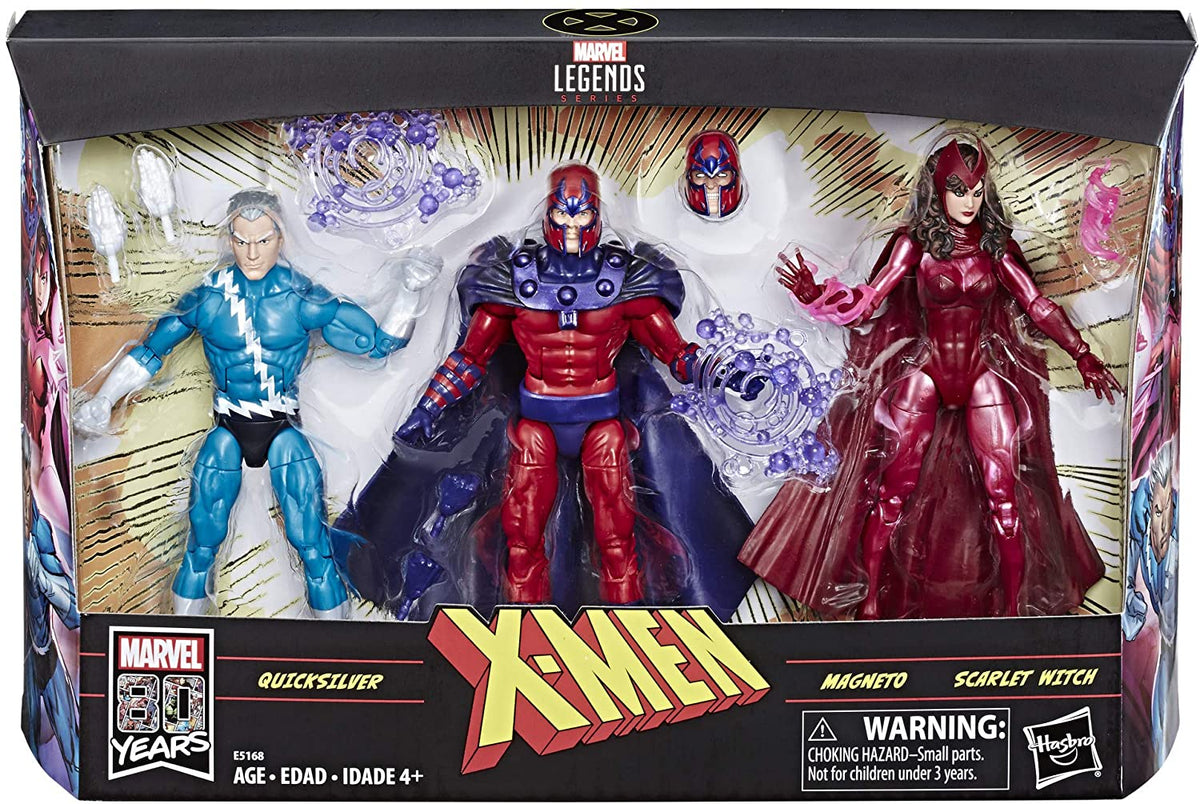 2018 Hasbro Marvel Legends X-Men Quicksilver, Magneto and Scarlett Witch Action Figure Set