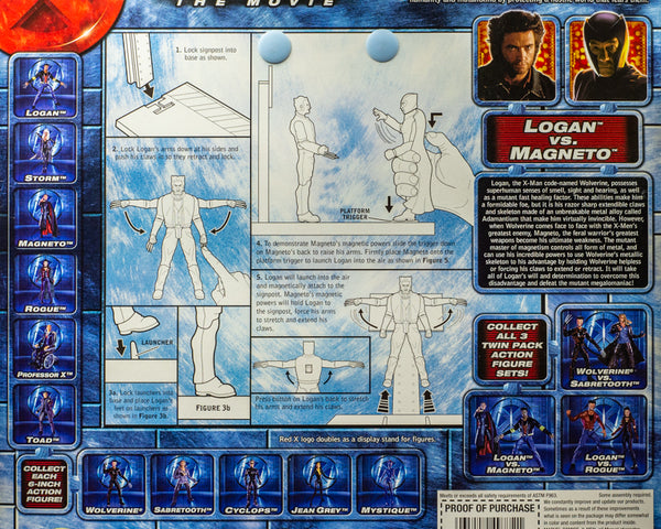 2000 ToyBiz X-Men Movie - Logan (Jackman) Magneto (McKellen) - 2-Pack Action Figure