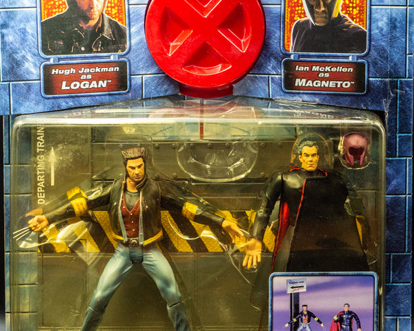 2000 ToyBiz X-Men Movie - Logan (Jackman) Magneto (McKellen) - 2-Pack Action Figure
