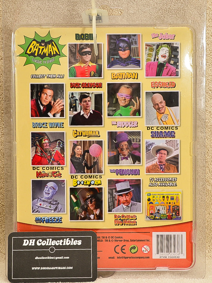 Figures Toy Co - Batman Classic TV Series  - Series 2 Egghead Action Figure 8" Mego Retro