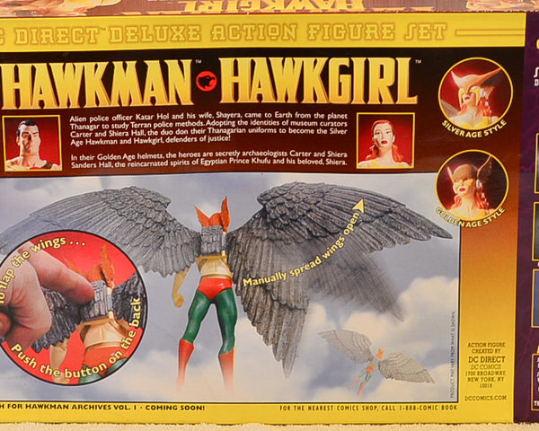 2001 DC Direct Hawkman & Hawkgirl Deluxe Action Figure Box Set