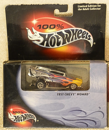 Hot Wheels 1957 Chevy Nomad Black with Yellow and Orange Flames