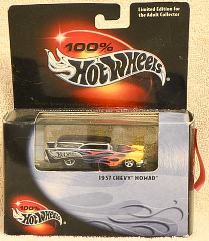 Hot Wheels 1957 Chevy Nomad Black with Yellow and Orange Flames