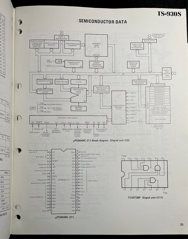 Kenwood TS-930S Amateur Radio Service Manual