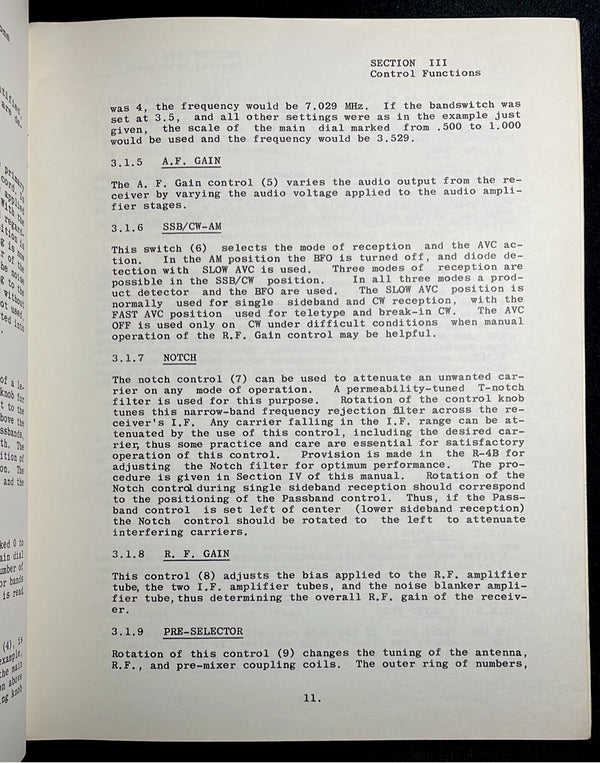 Drake R-4B Receiver Instruction Manual