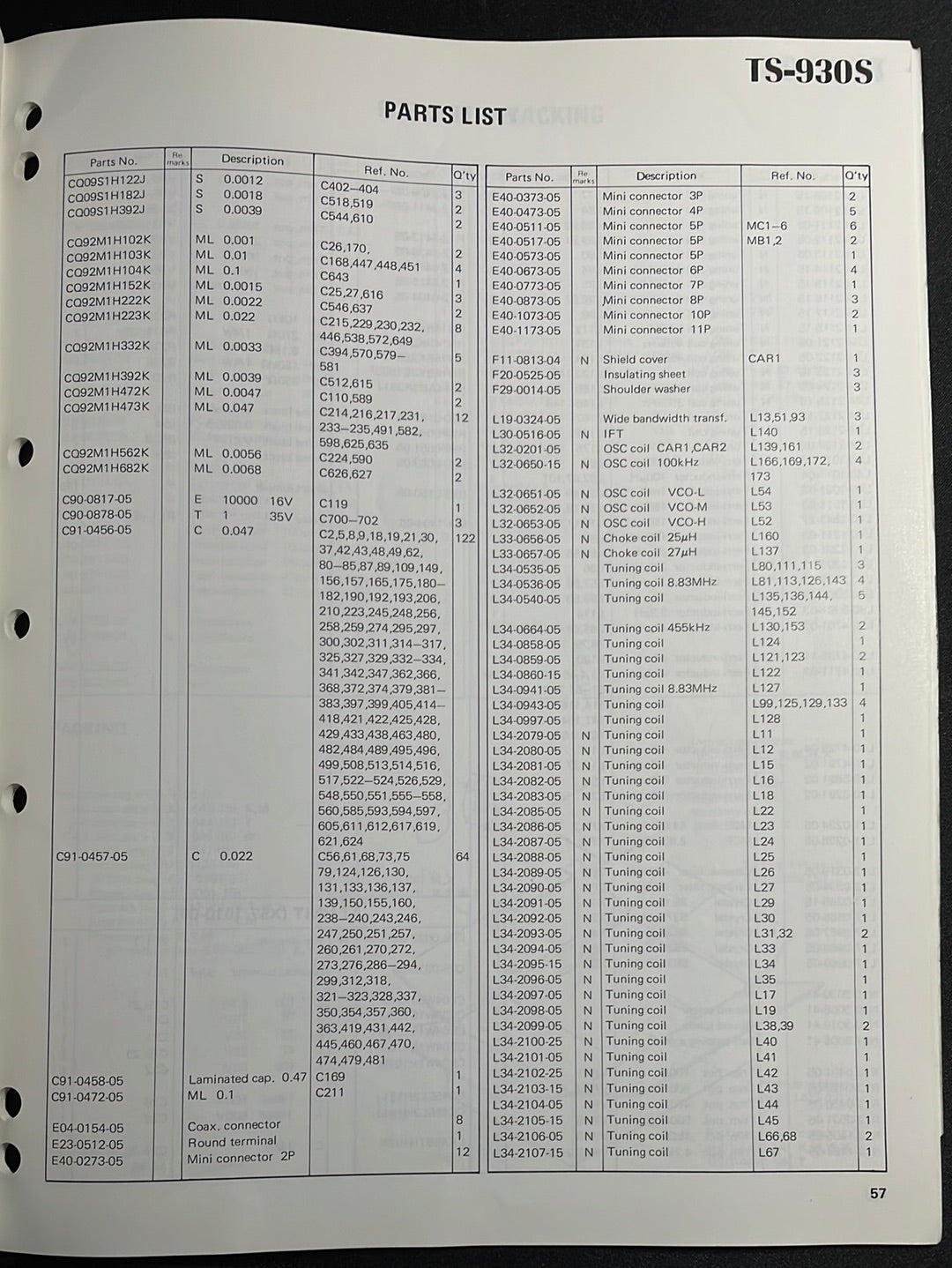 Kenwood TS-930S Amateur Radio Service Manual