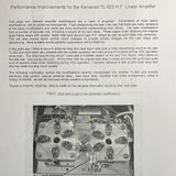 Kenwood TL-922 Amateur Radio Amplifier Service Manual Package