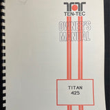 Ten-Tec Titan 425 Owner's Manual