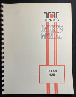 Ten-Tec Titan 425 Owner's Manual