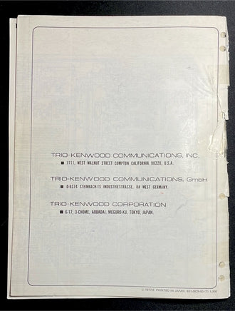 Kenwood TS-520S Service Manual
