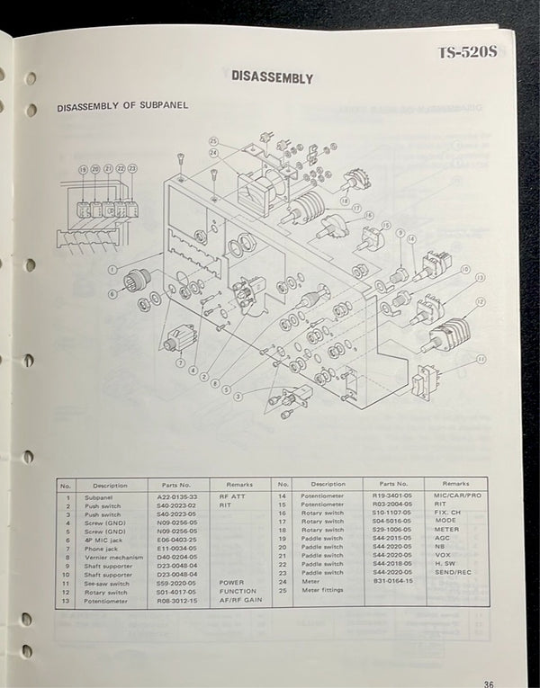 Kenwood TS-520S Service Manual