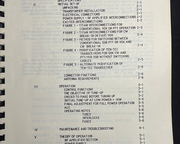 Ten-Tec Titan 425 Owner's Manual