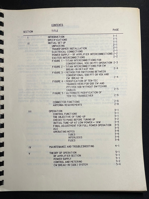 Ten-Tec Titan 425 Owner's Manual