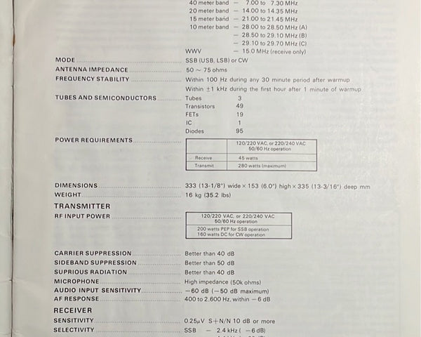 Kenwood TS-520SE Instruction Manual