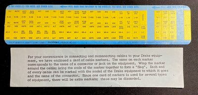 R. L. Drake Equipment Cable Marker Set ( NOS )