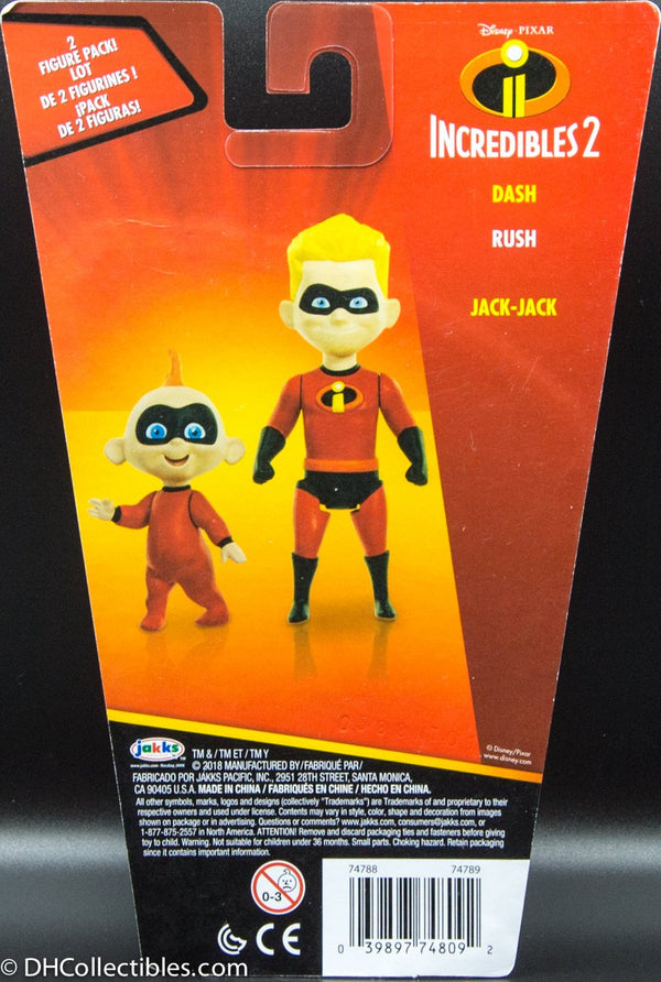 2018 Jakks Disney Incredibles 2 Dash & Jack-Jack Action Figures