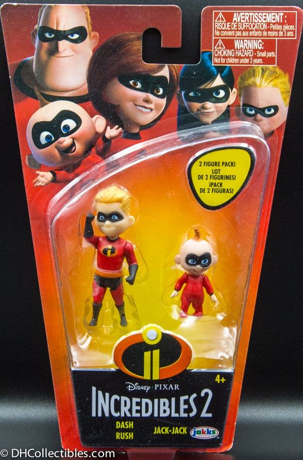 2018 Jakks Disney Incredibles 2 Dash & Jack-Jack Action Figures