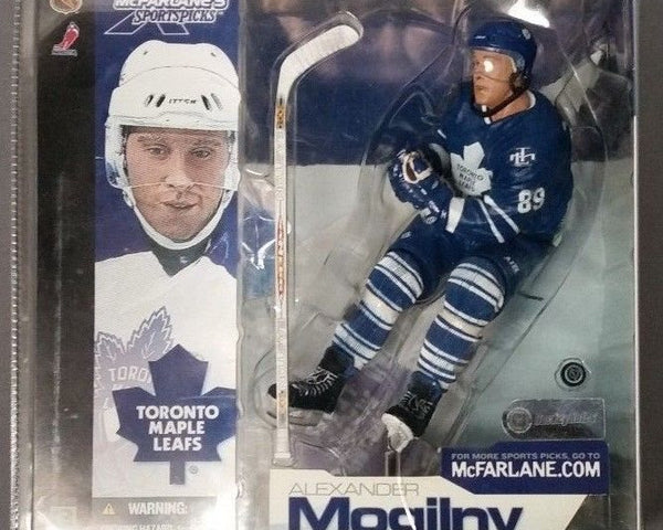 2002 McFarlane Sports Picks Alexander Mogilny Toronto Maple Leafs Blue Jersey Action Figure