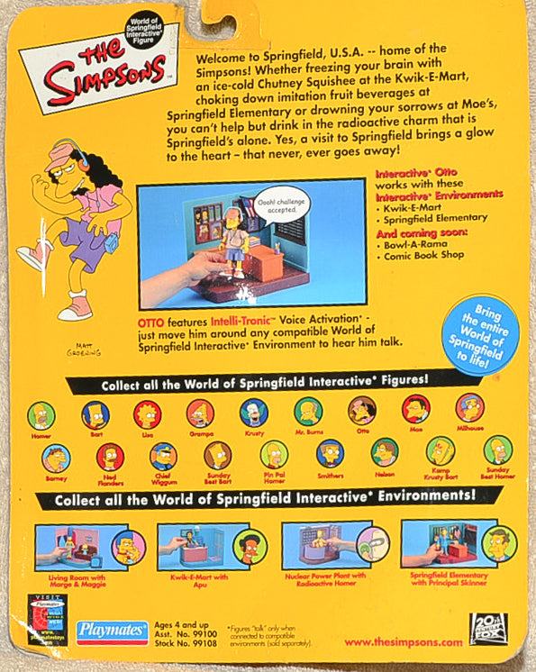 Playmates - The Simpsons - Interactive Otto - Action Figure