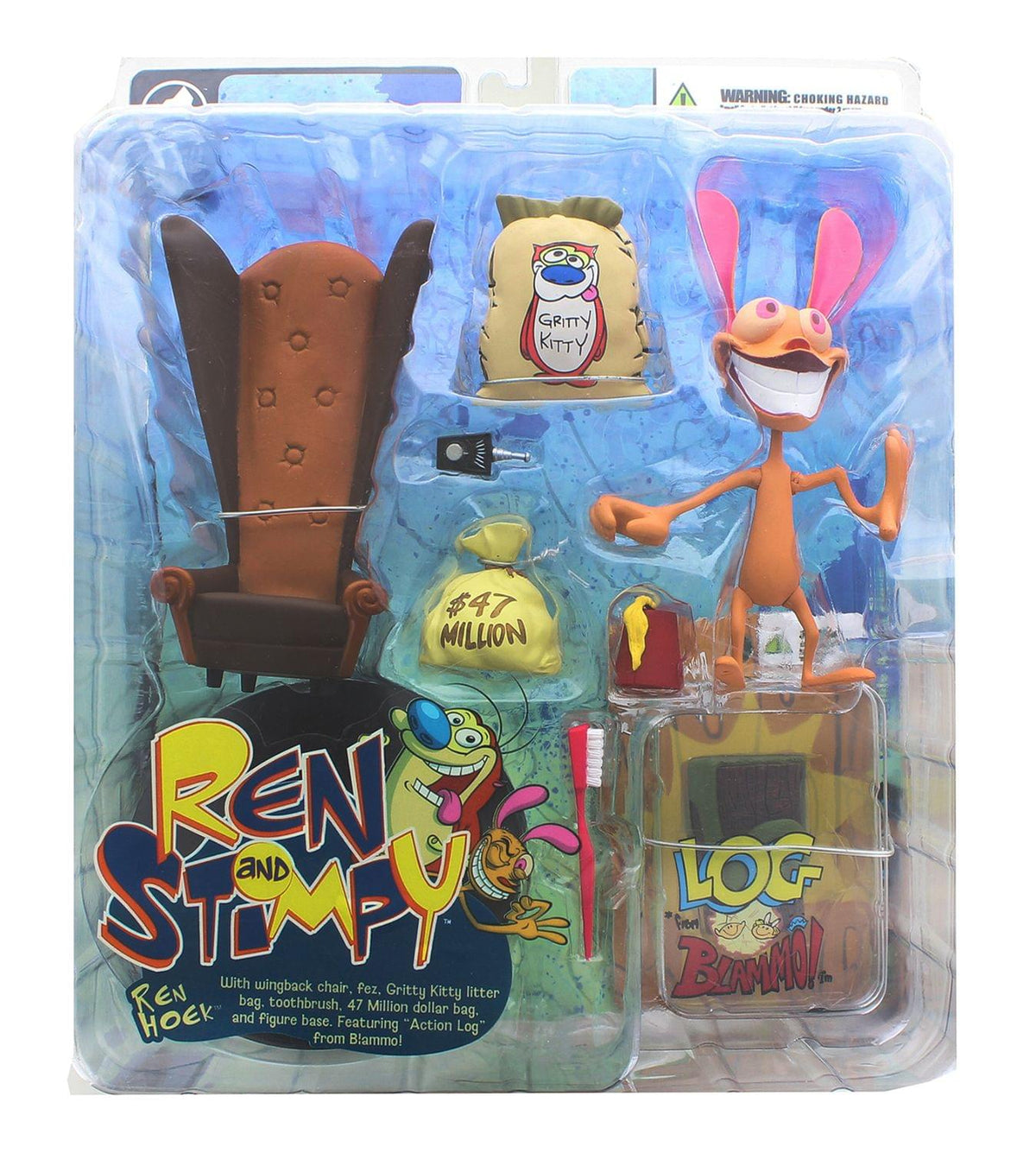 2004 Palisades Ren and Stimpy Ren Hoek Vintage Action Figure Set