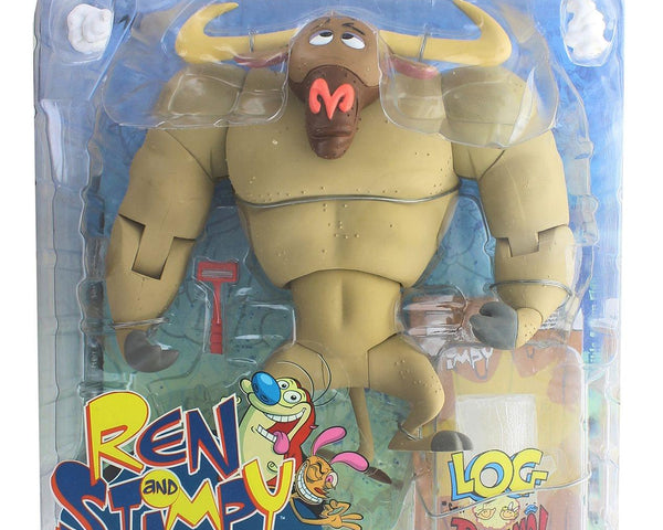 2004 Palisades Ren and Stimpy Shaven Yak Vintage Action Figure Set