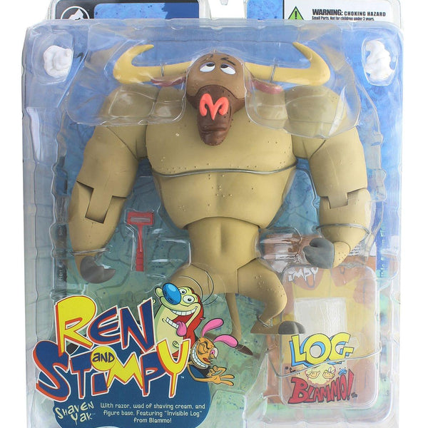2004 Palisades Ren and Stimpy Shaven Yak Vintage Action Figure Set