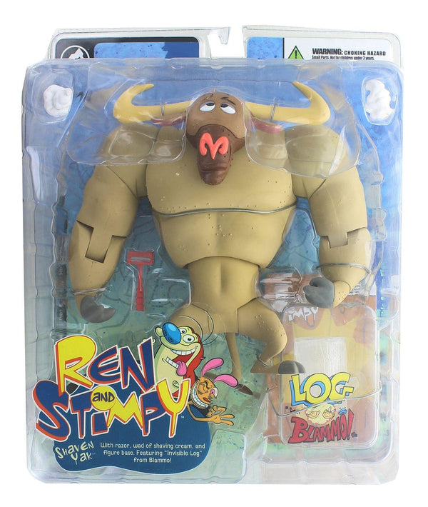 2004 Palisades Ren and Stimpy Shaven Yak Vintage Action Figure Set
