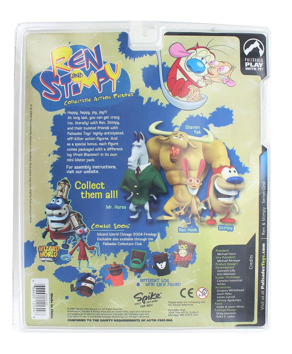 2004 Palisades Ren and Stimpy Shaven Yak Vintage Action Figure Set