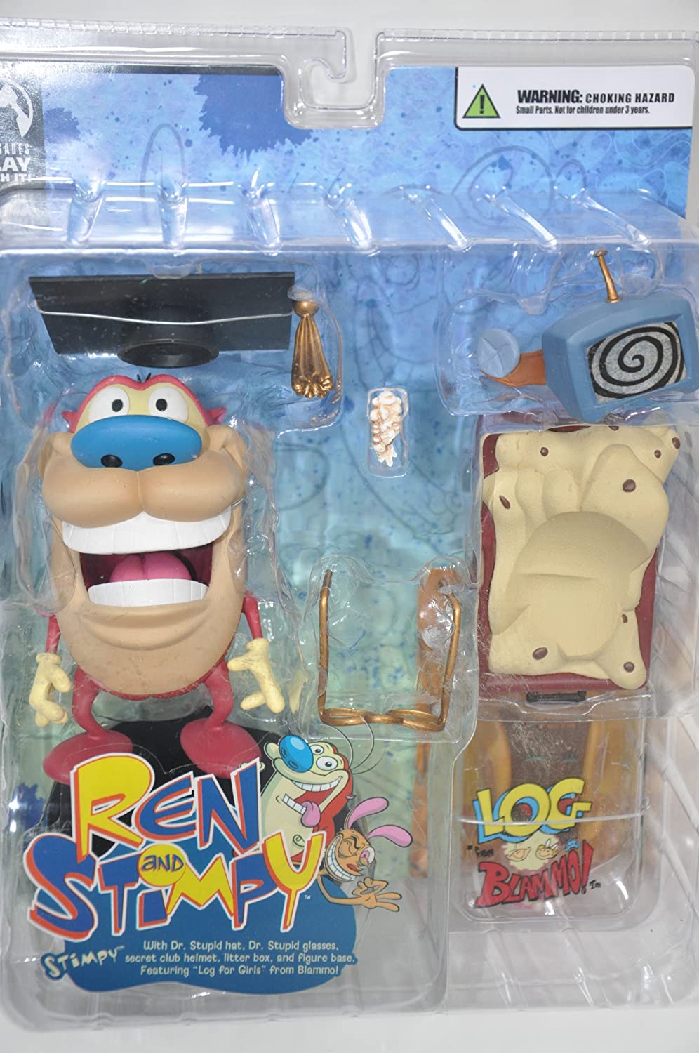 2004 Palisades Ren and Stimpy Stimpy Vintage Action Figure Set