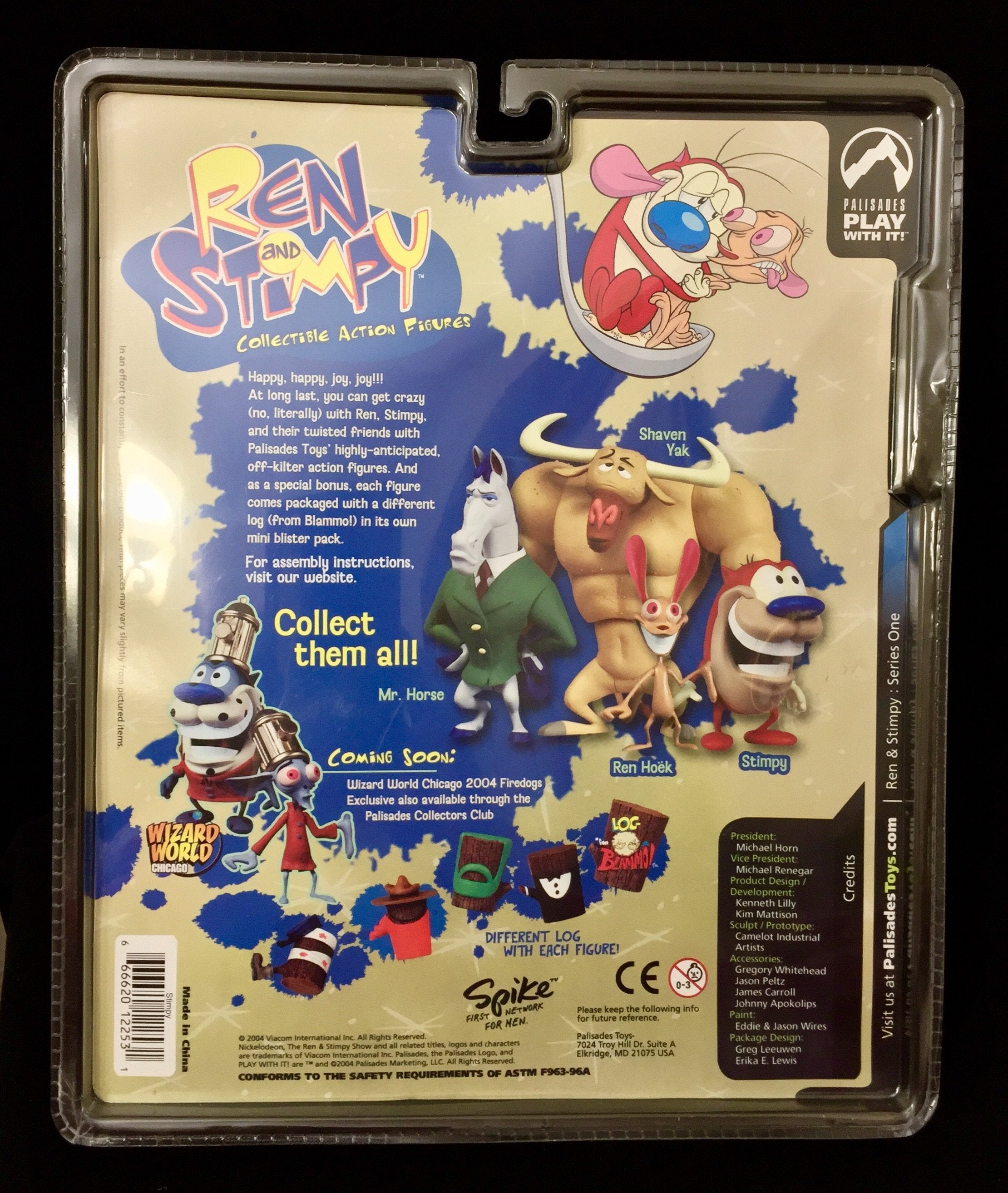 2004 Palisades Ren and Stimpy Stimpy Vintage Action Figure Set