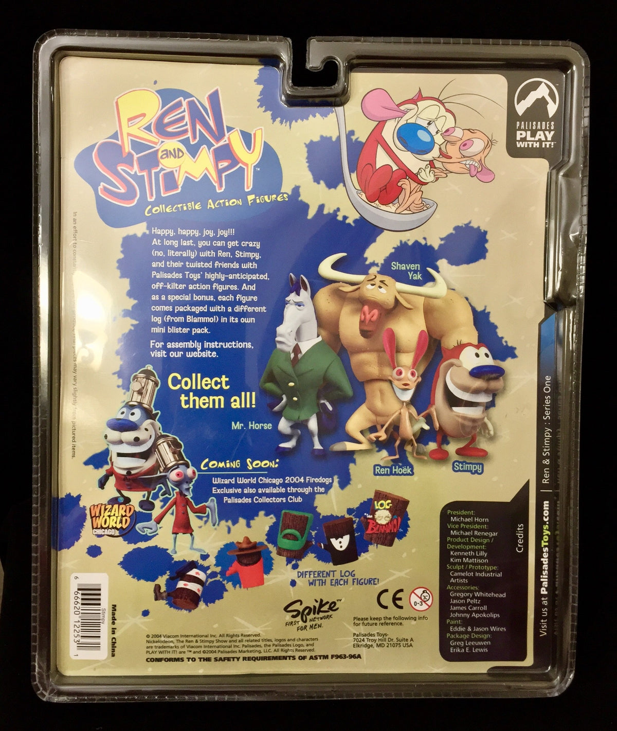 2004 Palisades Ren and Stimpy Stimpy Vintage Action Figure Set