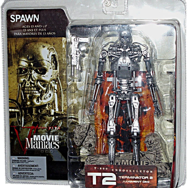 2002 McFarlane Spawn Movie Maniacs Series 5 Terminator 2 Judgment Day T-800 Endoskeleton Action Figure