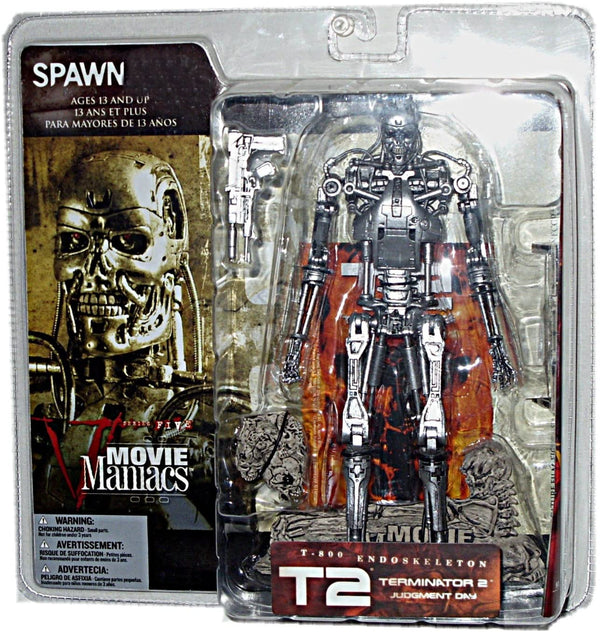 2002 McFarlane Spawn Movie Maniacs Series 5 Terminator 2 Judgment Day T-800 Endoskeleton Action Figure