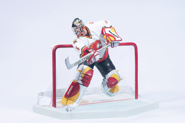 2002 McFarlane Sportspicks NHL Series 3 Roman Turek Calgary Flames White Jersey Action Figure