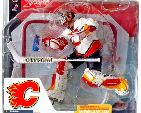 2002 McFarlane Sportspicks NHL Series 3 Roman Turek Calgary Flames White Jersey Action Figure