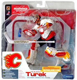 2002 McFarlane Sportspicks NHL Series 3 Roman Turek Calgary Flames White Jersey Action Figure